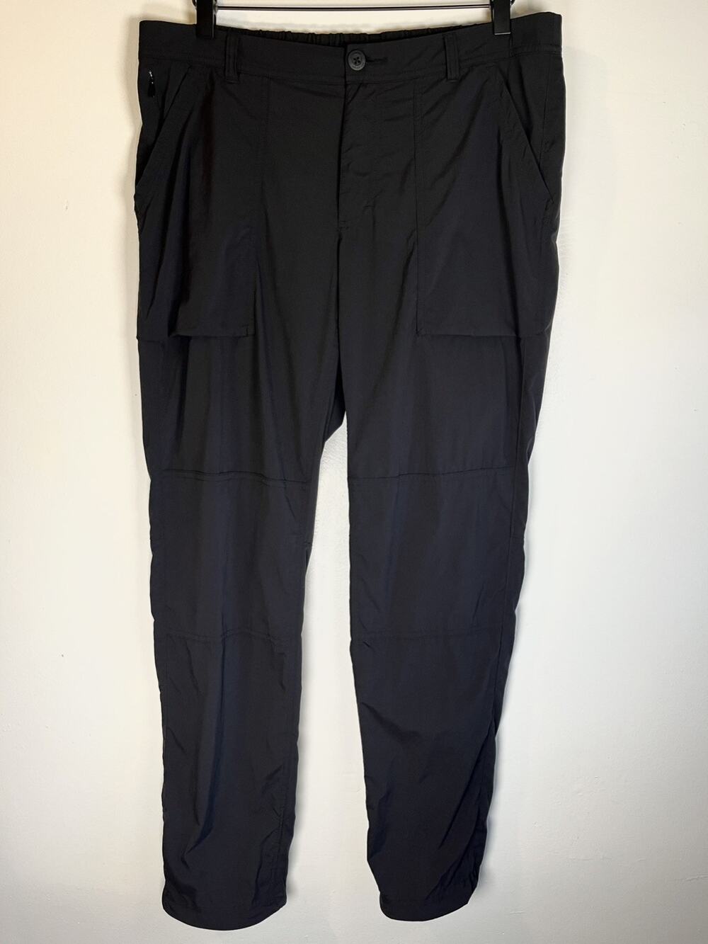 REI Womens Black Outdoors Hiking Nylon Blend Pants Size L 33x29 Lightweight